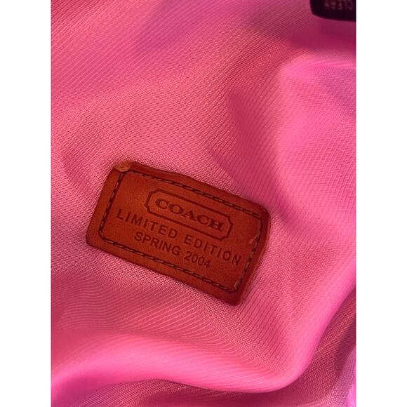 Coach Y2K Signature C Bucket Hat Khaki Patchwork Belt Pink S/D Spring 2004 Rare main image 7